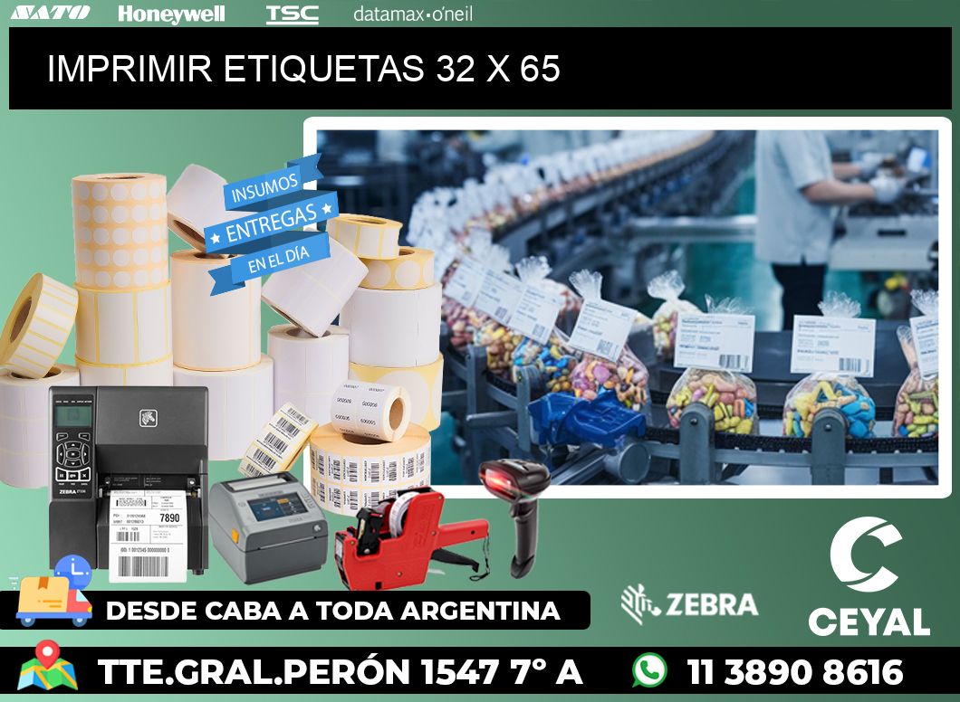 IMPRIMIR ETIQUETAS 32 x 65