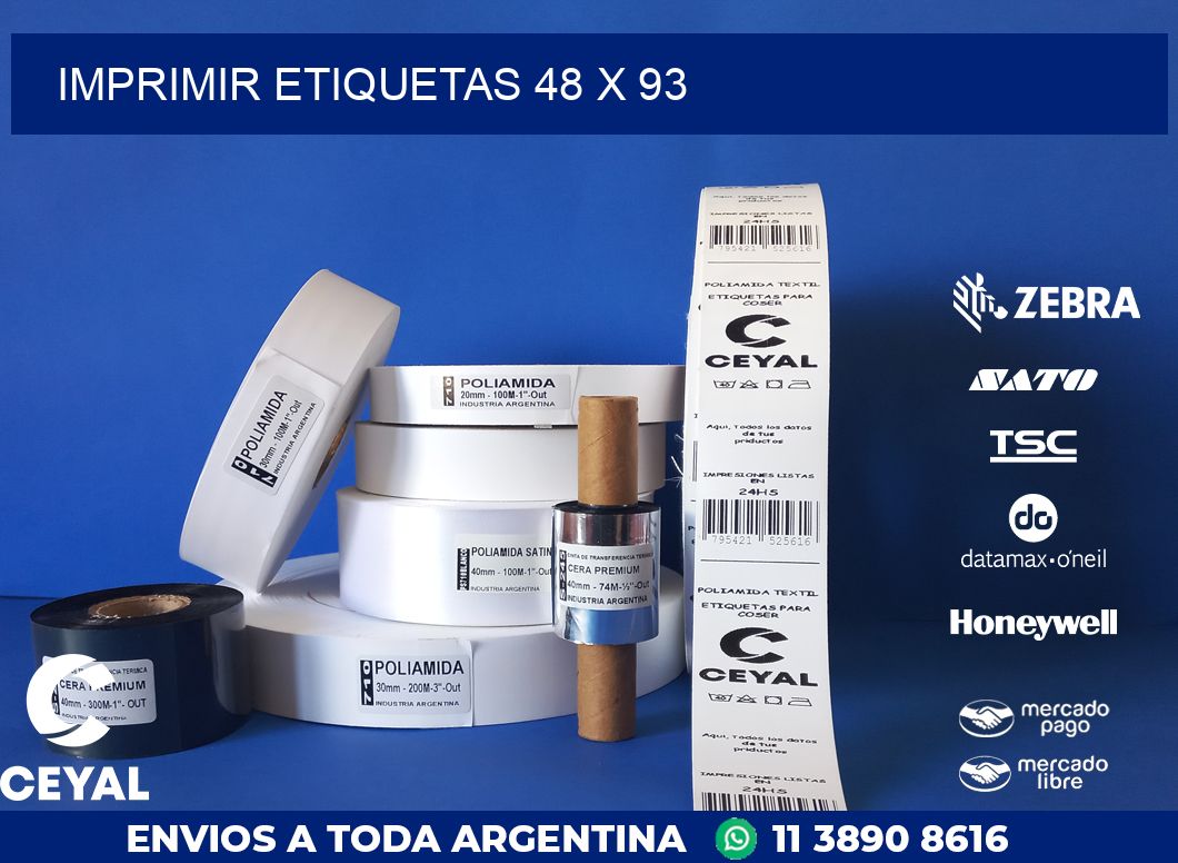 IMPRIMIR ETIQUETAS 48 x 93