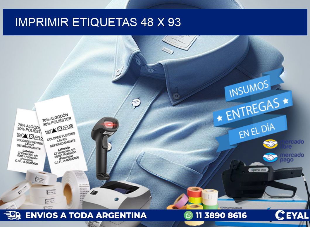 IMPRIMIR ETIQUETAS 48 x 93