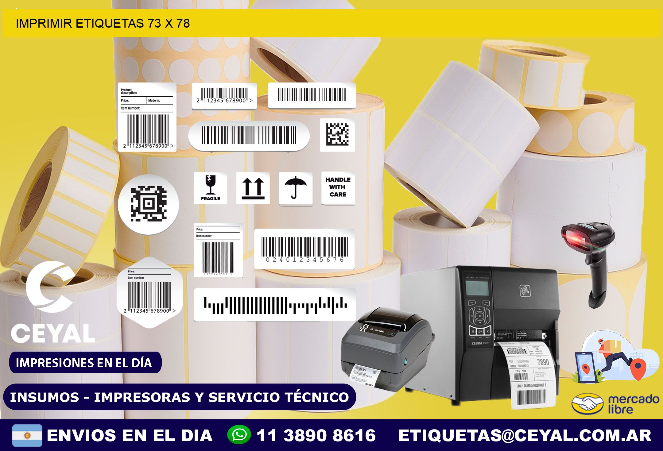 IMPRIMIR ETIQUETAS 73 x 78