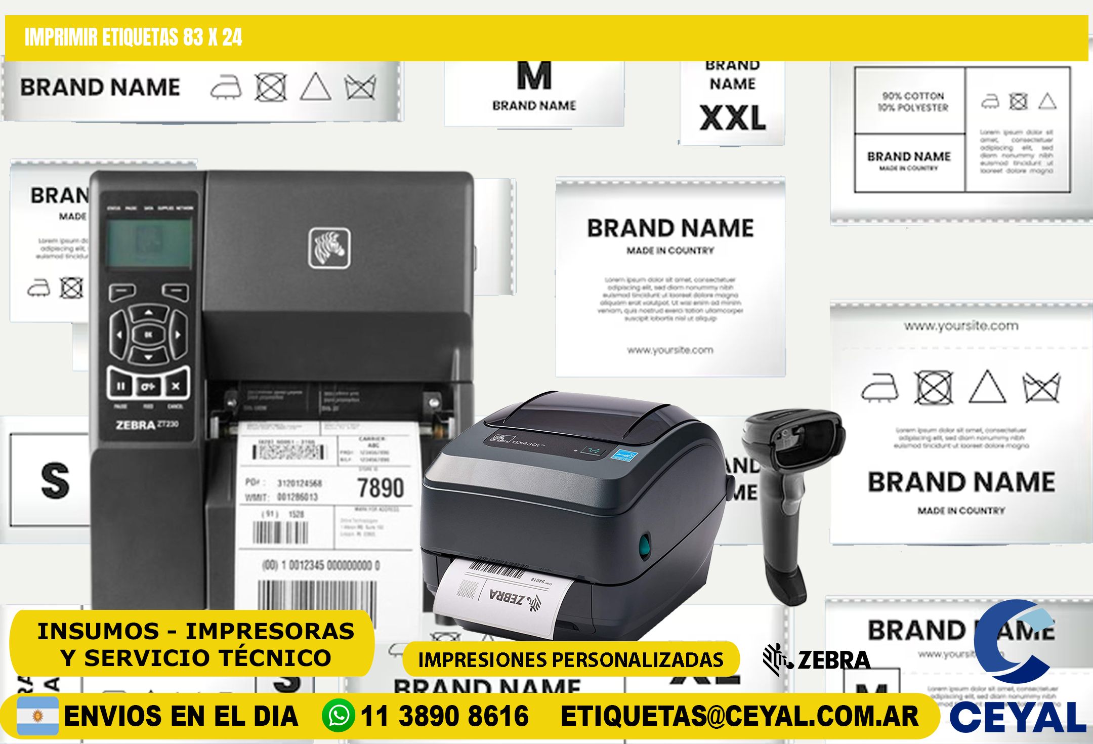 IMPRIMIR ETIQUETAS 83 x 24