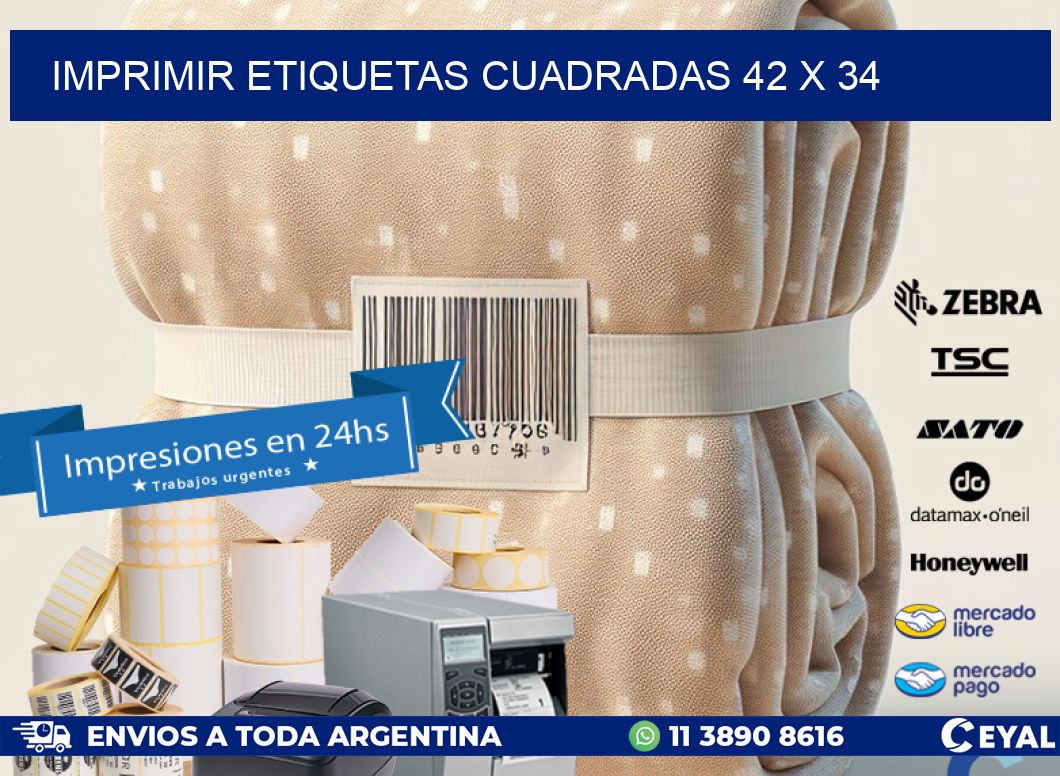 IMPRIMIR ETIQUETAS CUADRADAS 42 x 34