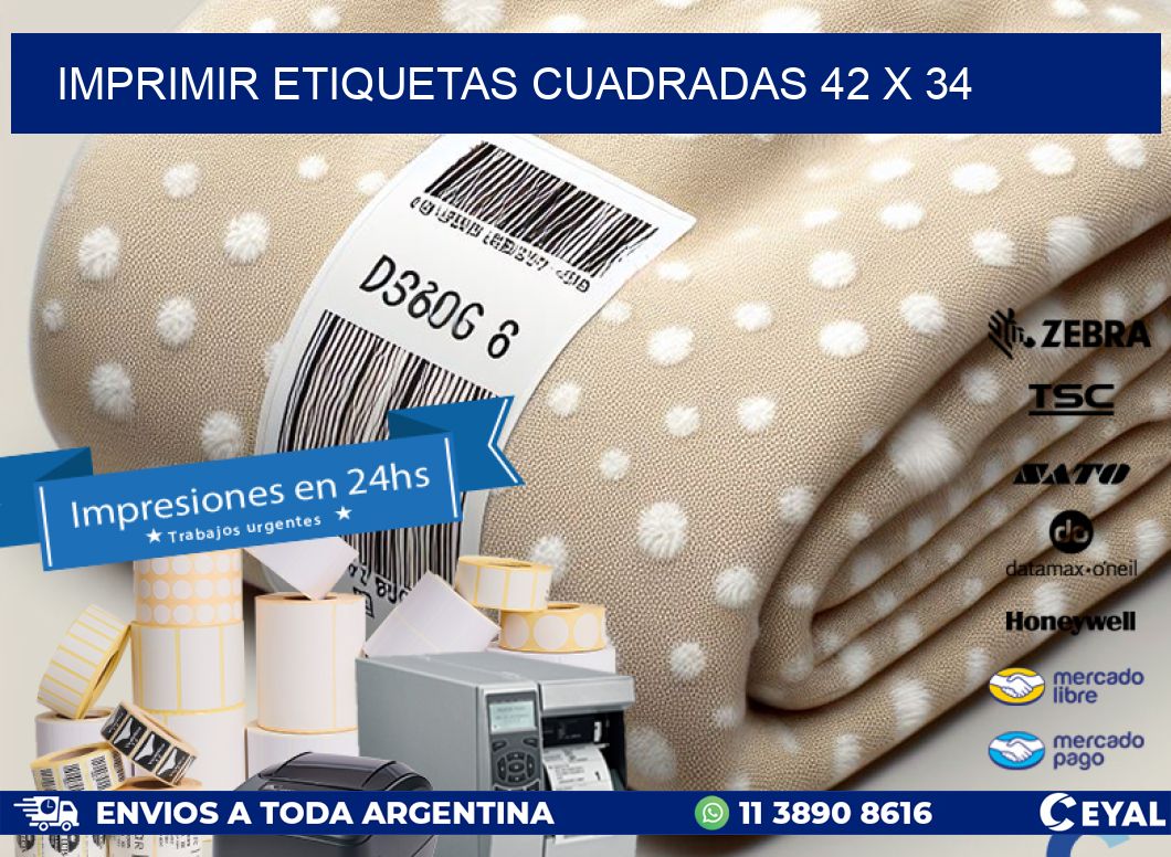 IMPRIMIR ETIQUETAS CUADRADAS 42 x 34