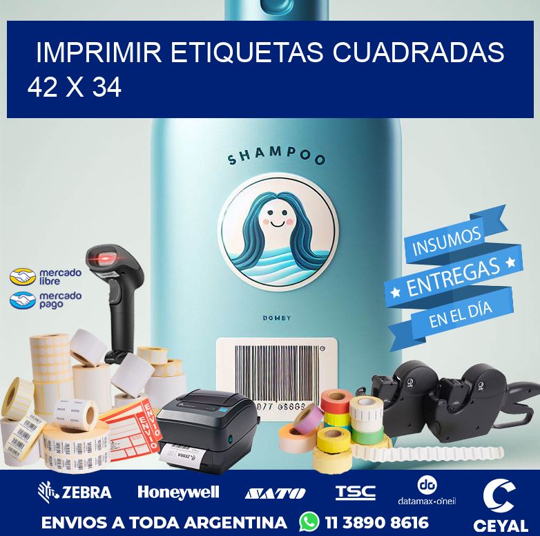 IMPRIMIR ETIQUETAS CUADRADAS 42 x 34