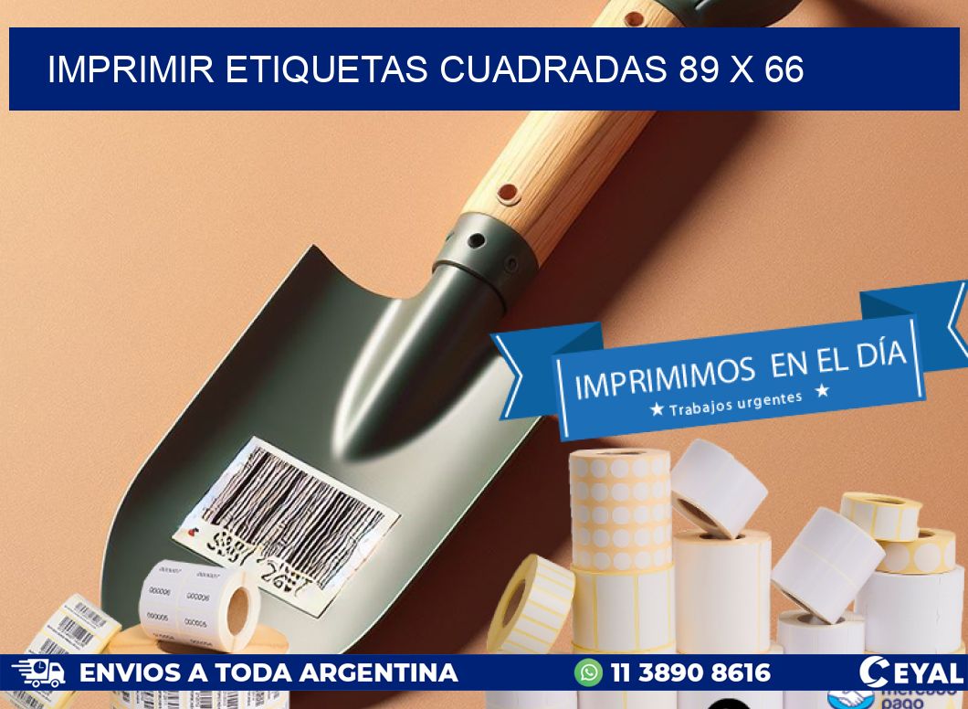 IMPRIMIR ETIQUETAS CUADRADAS 89 x 66
