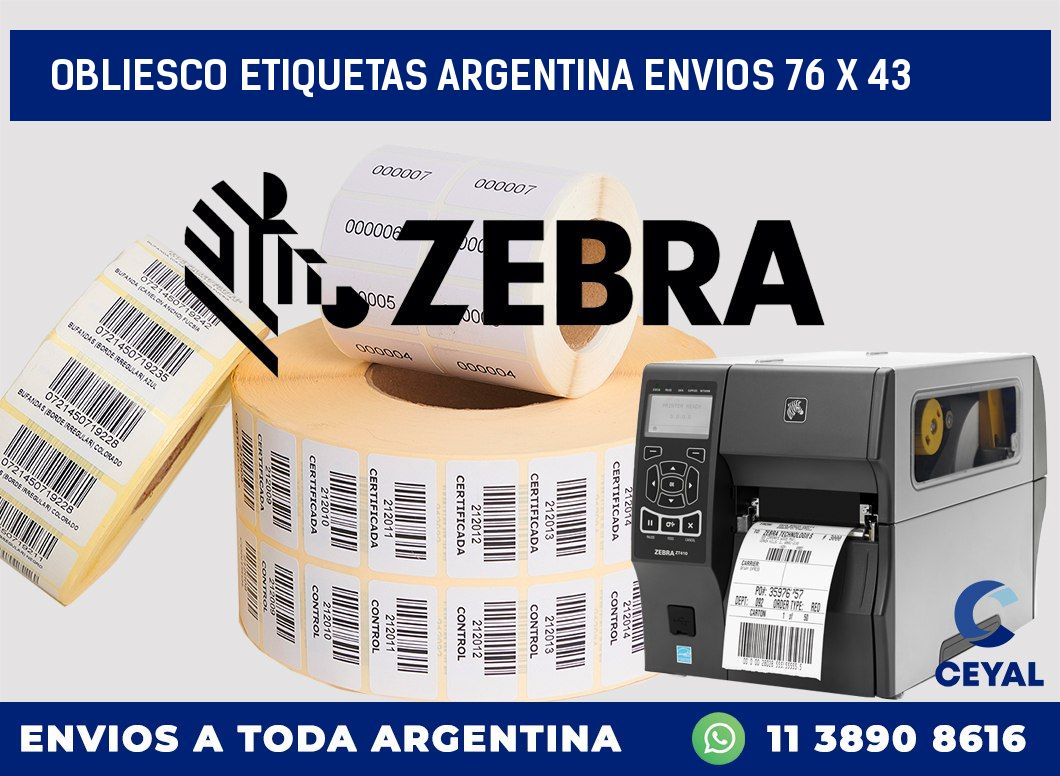 OBLIESCO ETIQUETAS ARGENTINA ENVIOS 76 x 43