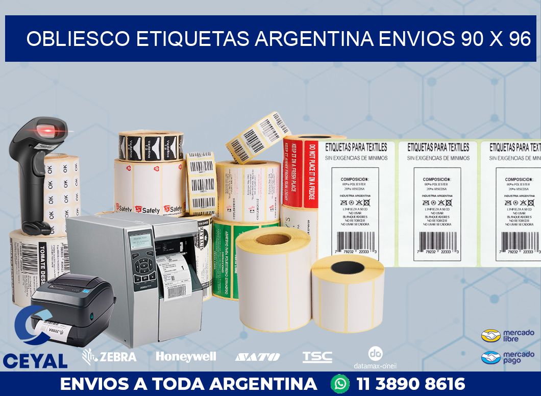 OBLIESCO ETIQUETAS ARGENTINA ENVIOS 90 x 96