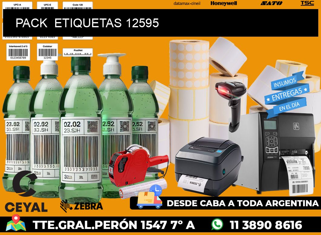 PACK  ETIQUETAS 12595