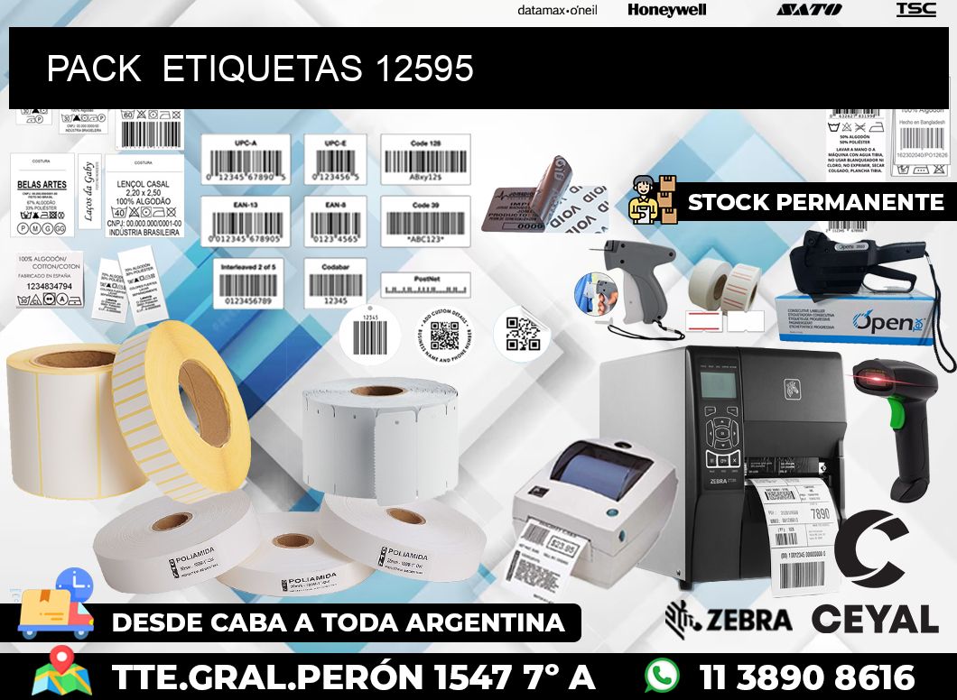 PACK  ETIQUETAS 12595