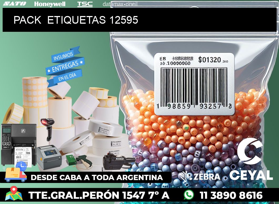 PACK  ETIQUETAS 12595