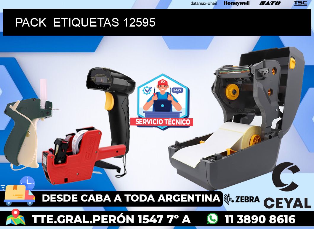 PACK  ETIQUETAS 12595