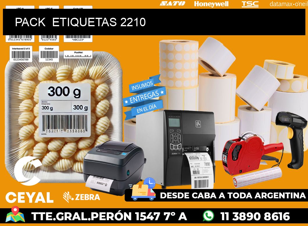 PACK  ETIQUETAS 2210