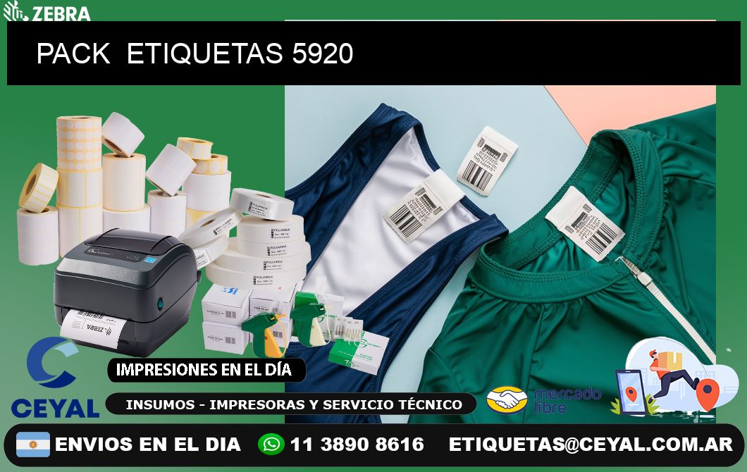 PACK  ETIQUETAS 5920