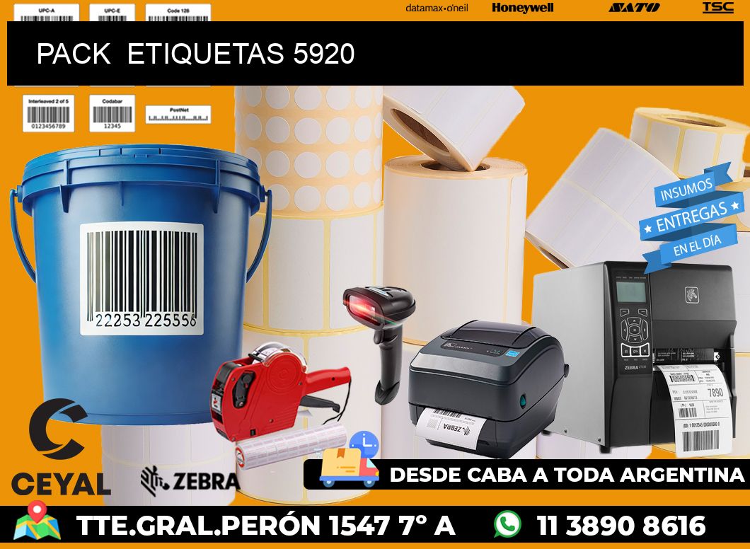PACK  ETIQUETAS 5920