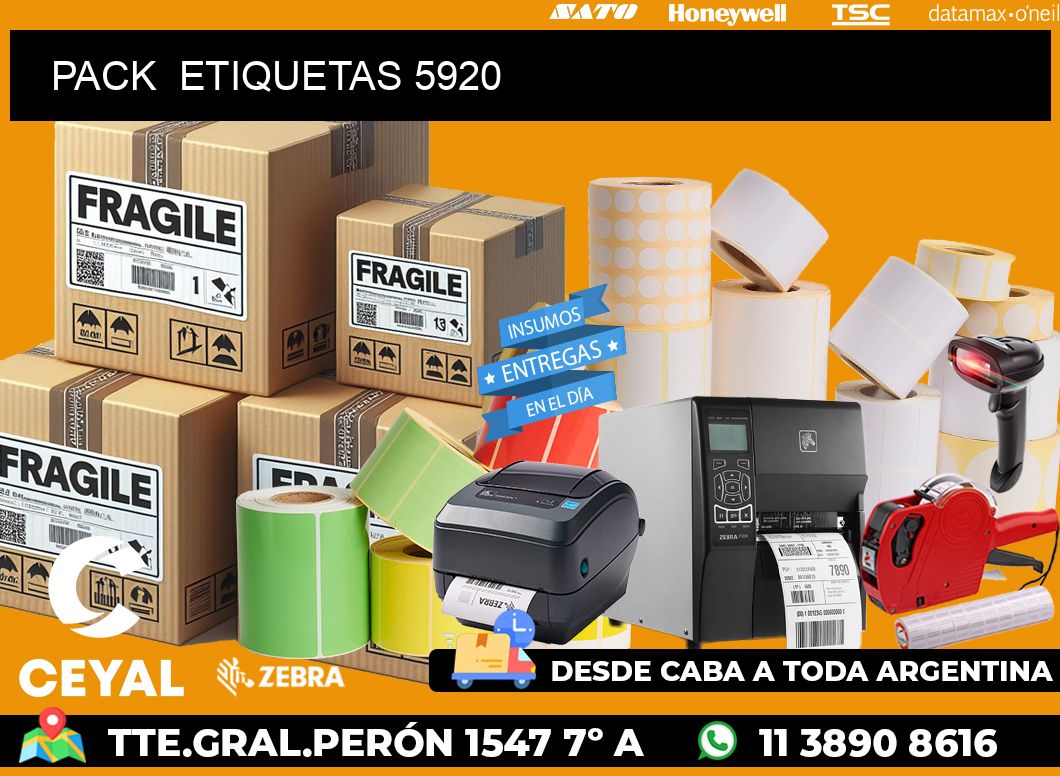 PACK  ETIQUETAS 5920