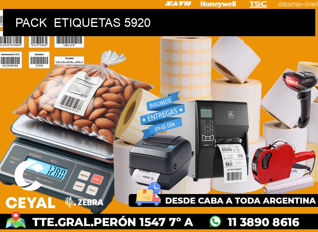 PACK  ETIQUETAS 5920