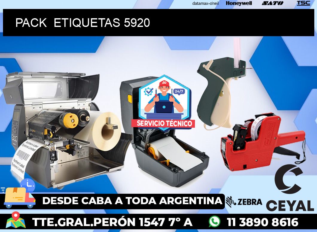 PACK  ETIQUETAS 5920