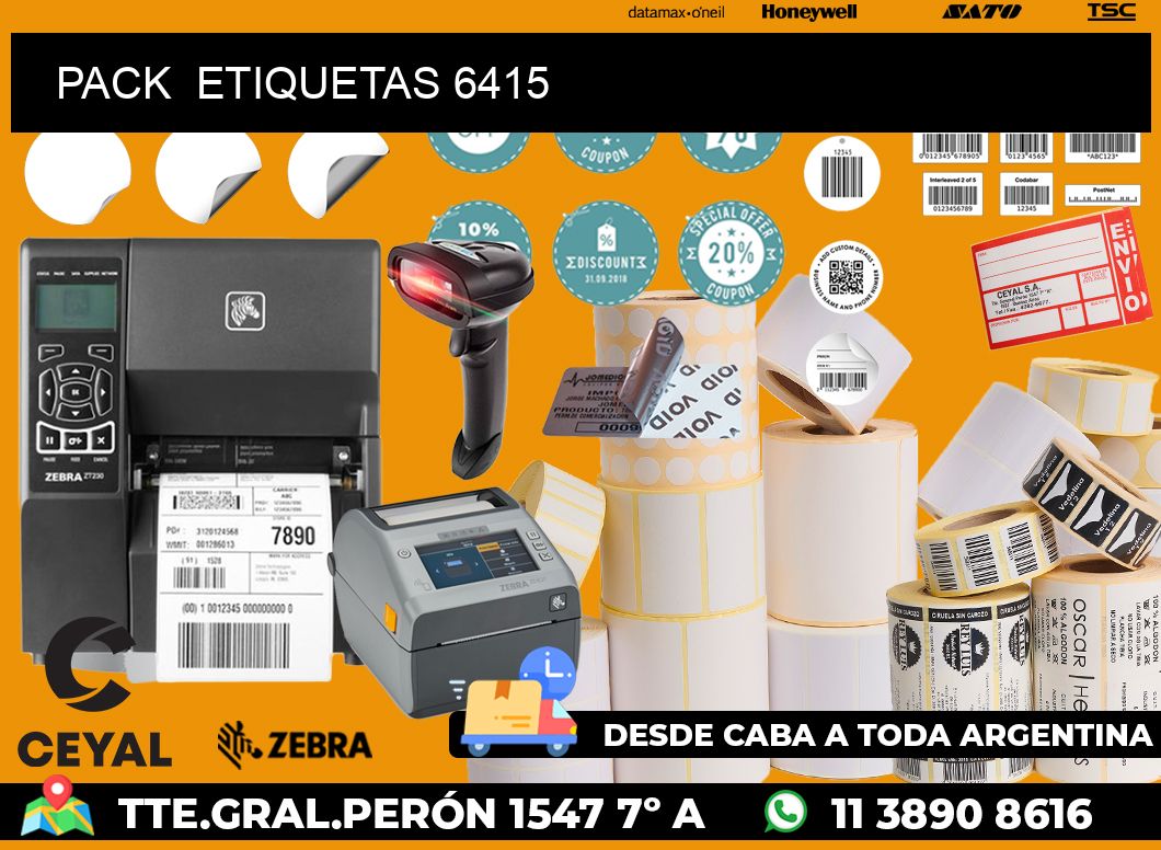 PACK  ETIQUETAS 6415