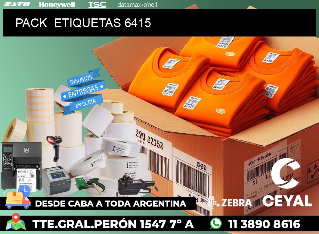 PACK  ETIQUETAS 6415