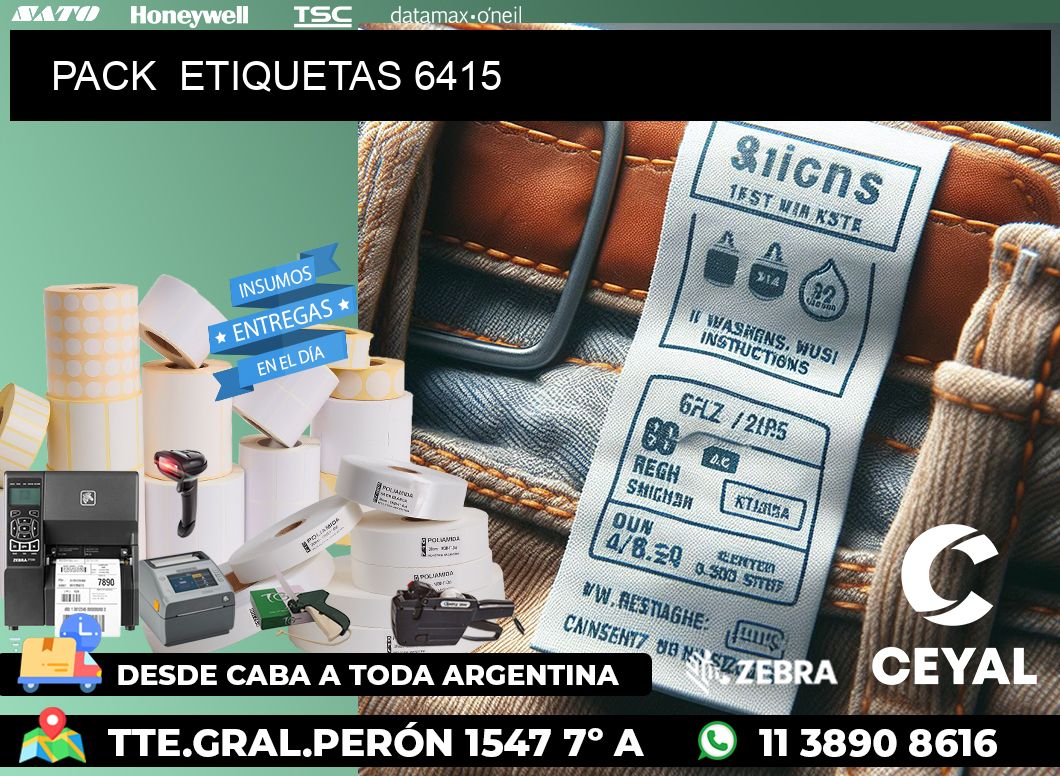 PACK  ETIQUETAS 6415