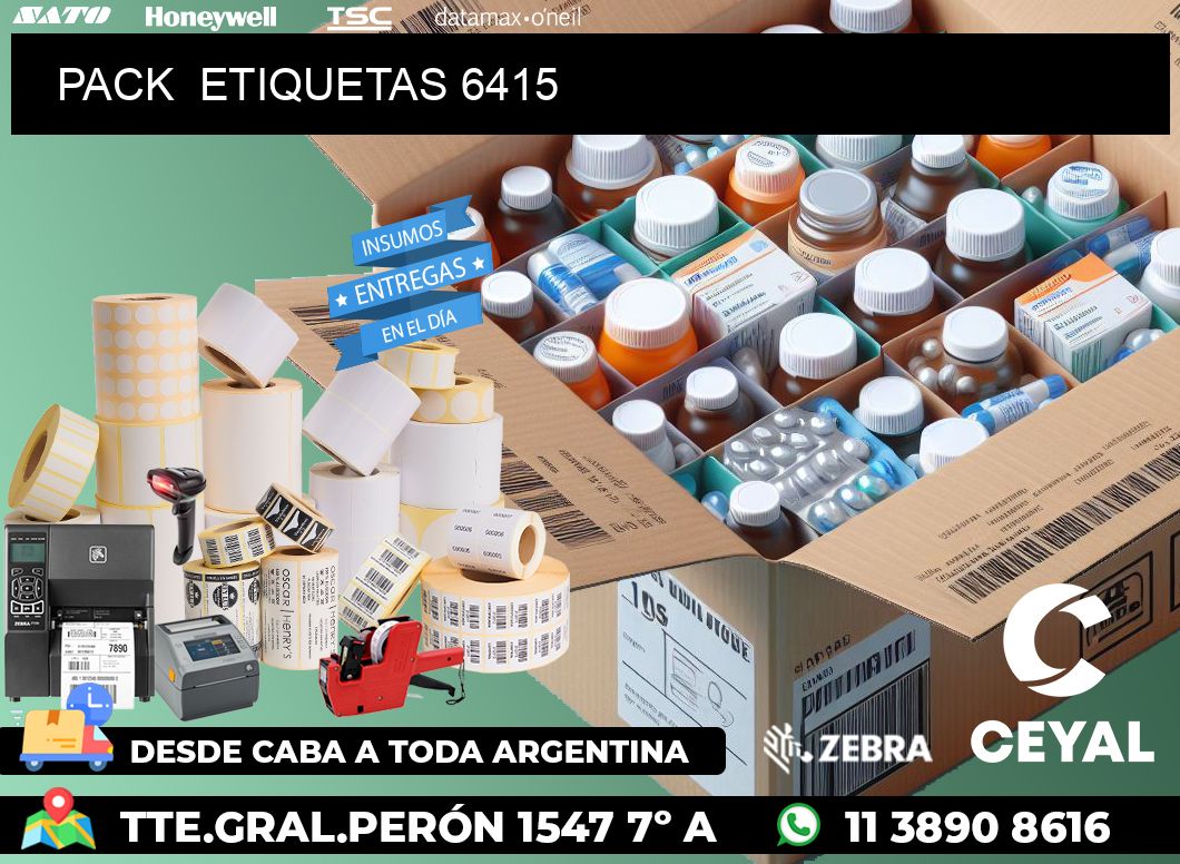 PACK  ETIQUETAS 6415