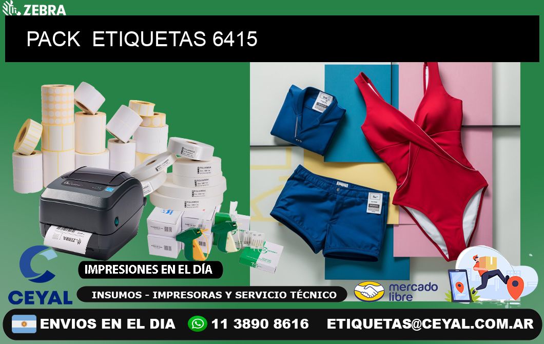 PACK  ETIQUETAS 6415