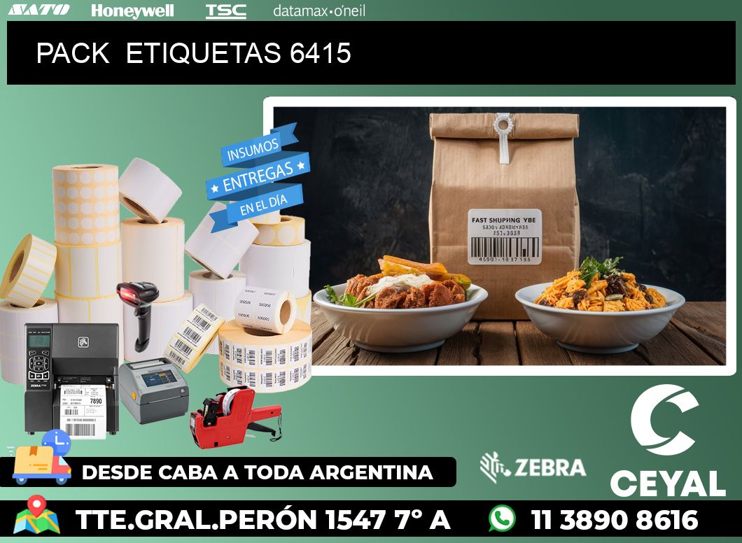 PACK  ETIQUETAS 6415