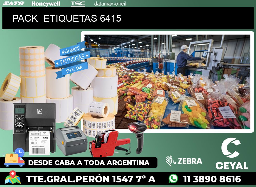 PACK  ETIQUETAS 6415
