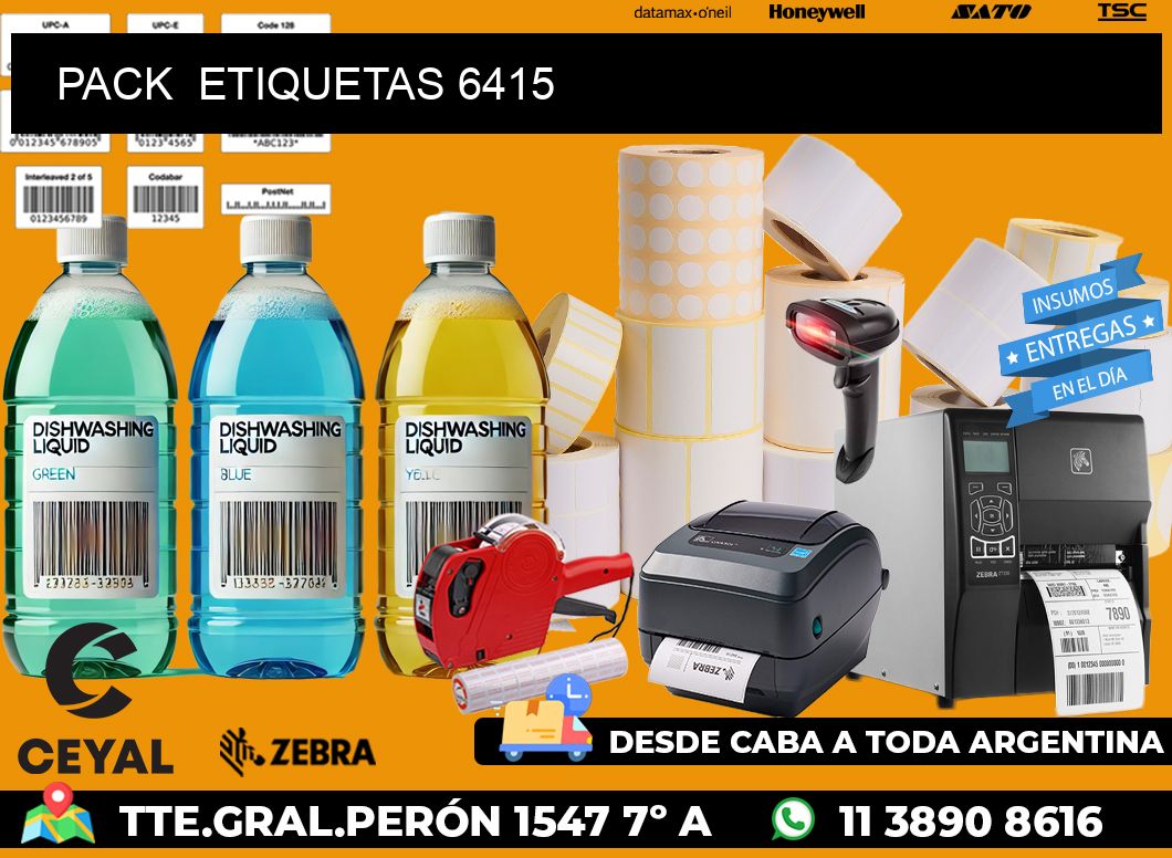 PACK  ETIQUETAS 6415