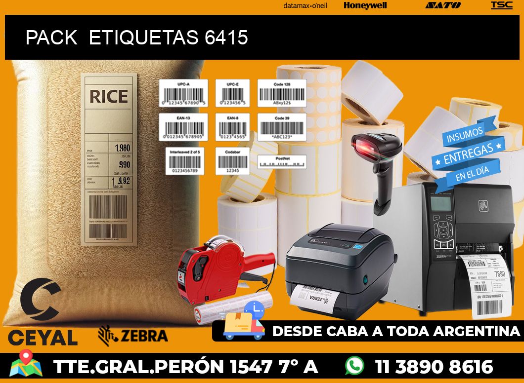 PACK  ETIQUETAS 6415