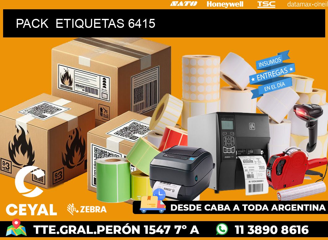 PACK  ETIQUETAS 6415