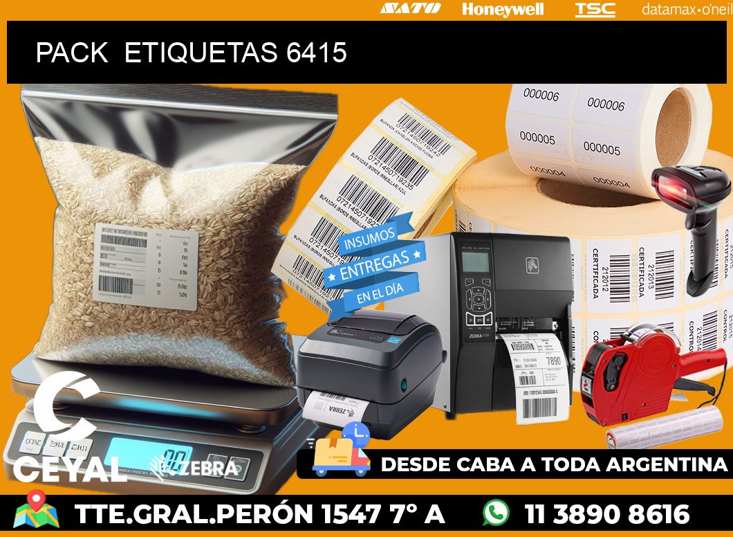 PACK  ETIQUETAS 6415