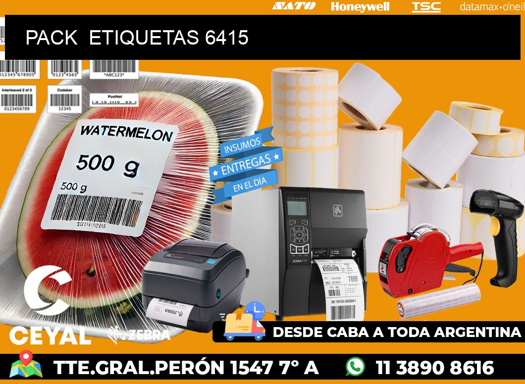 PACK  ETIQUETAS 6415