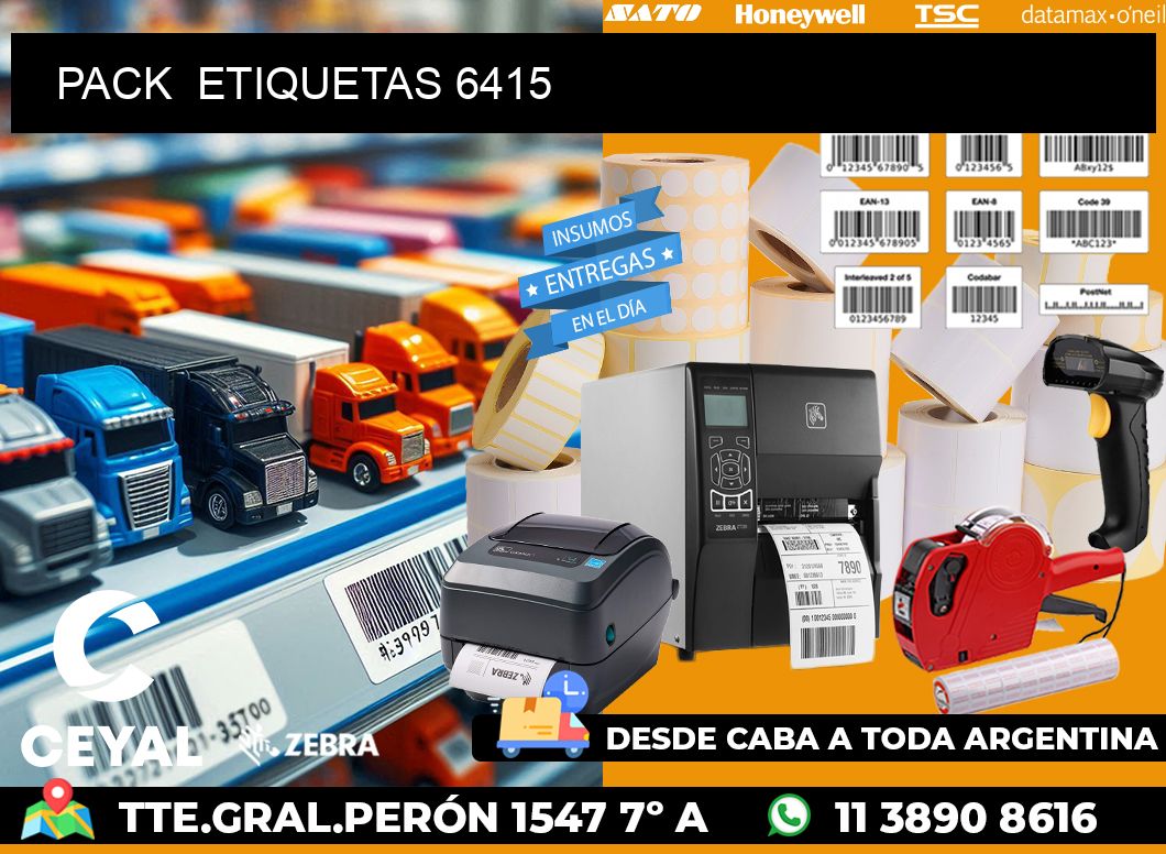 PACK  ETIQUETAS 6415