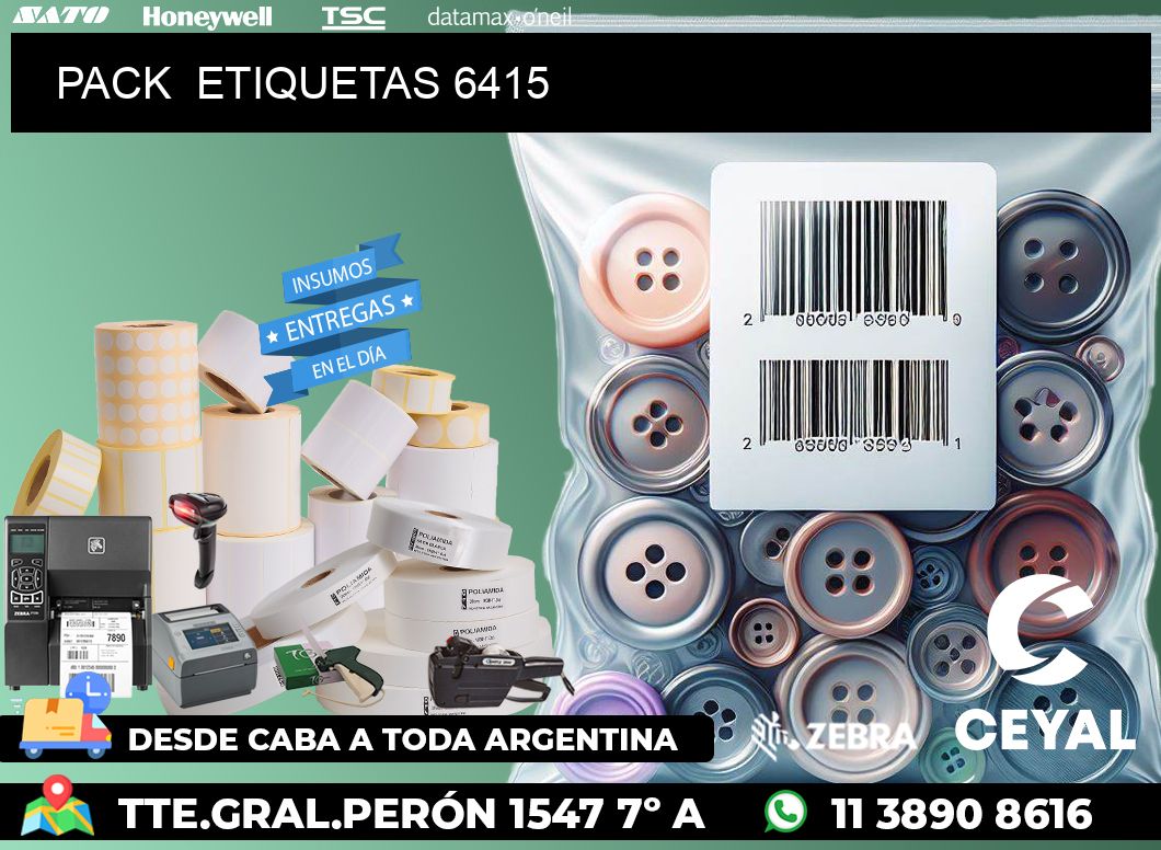 PACK  ETIQUETAS 6415