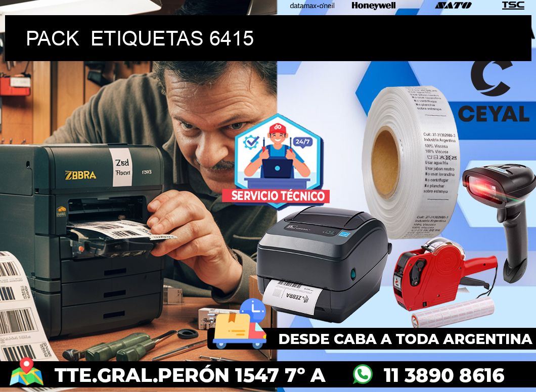 PACK  ETIQUETAS 6415