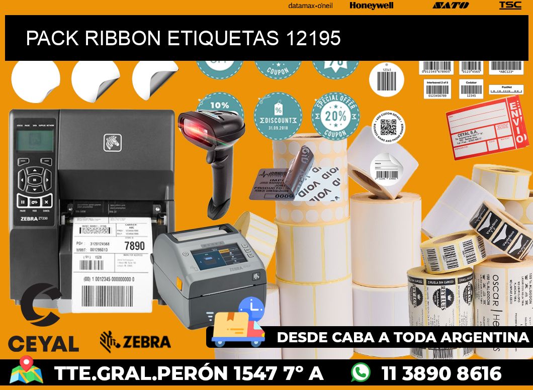 PACK RIBBON ETIQUETAS 12195