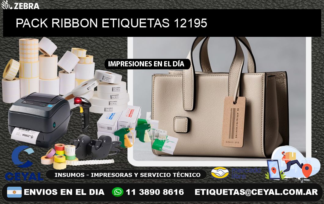 PACK RIBBON ETIQUETAS 12195