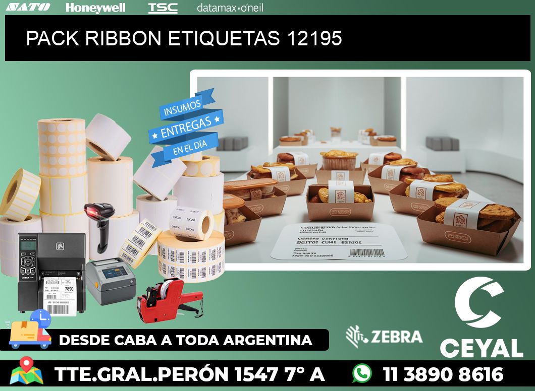 PACK RIBBON ETIQUETAS 12195