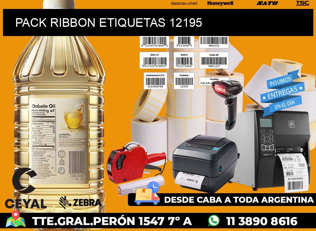 PACK RIBBON ETIQUETAS 12195
