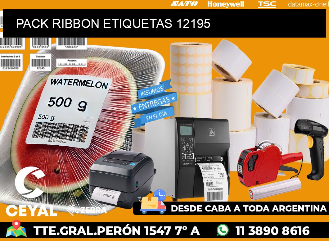 PACK RIBBON ETIQUETAS 12195