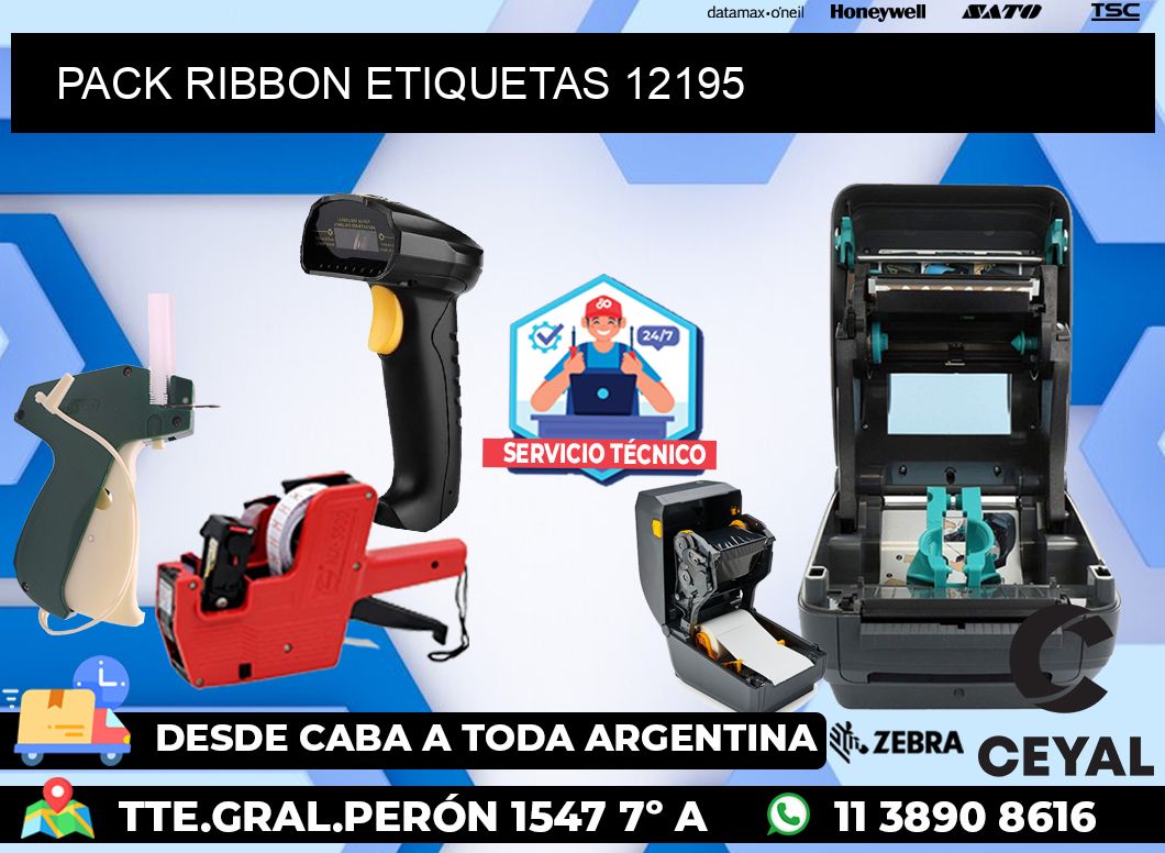 PACK RIBBON ETIQUETAS 12195