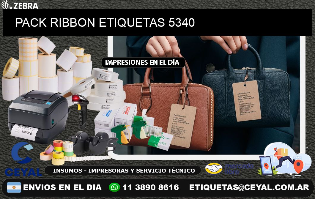 PACK RIBBON ETIQUETAS 5340