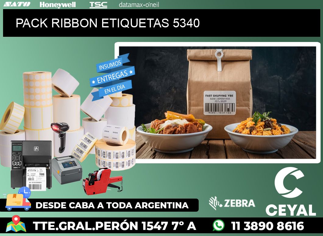 PACK RIBBON ETIQUETAS 5340