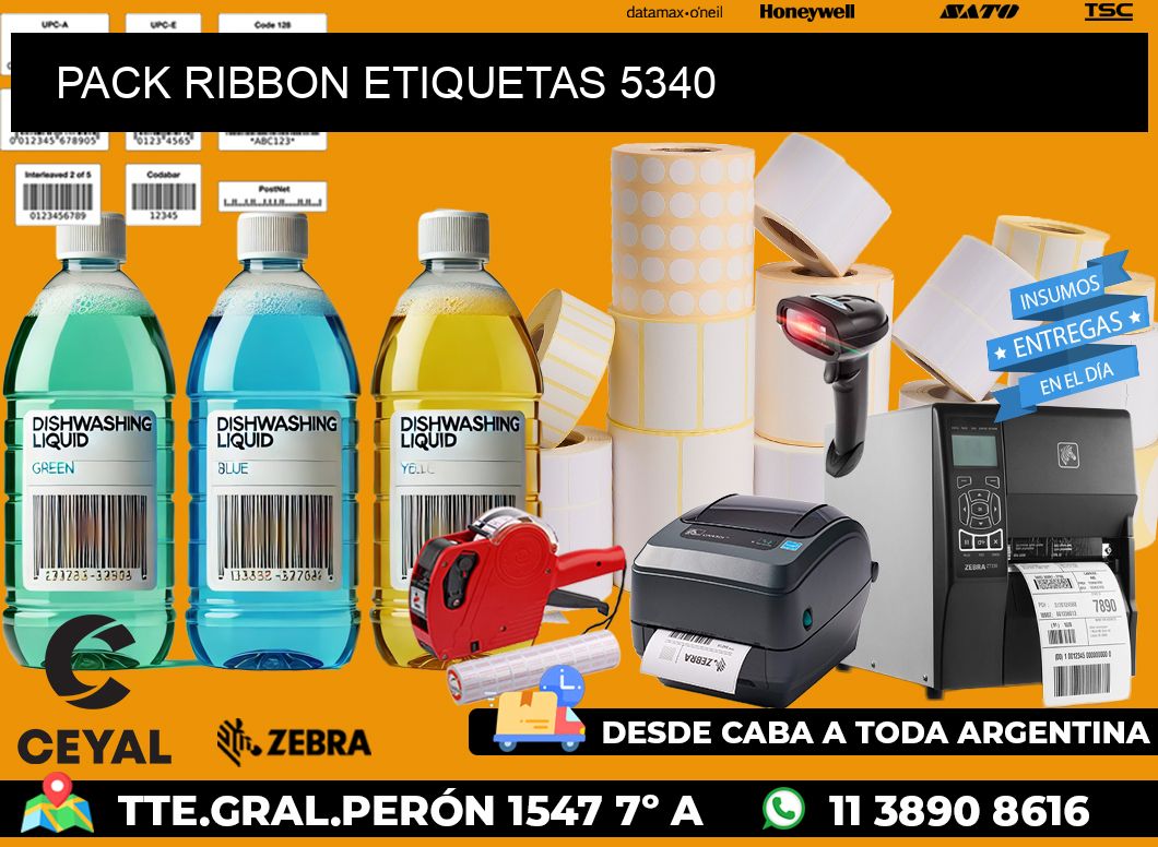 PACK RIBBON ETIQUETAS 5340