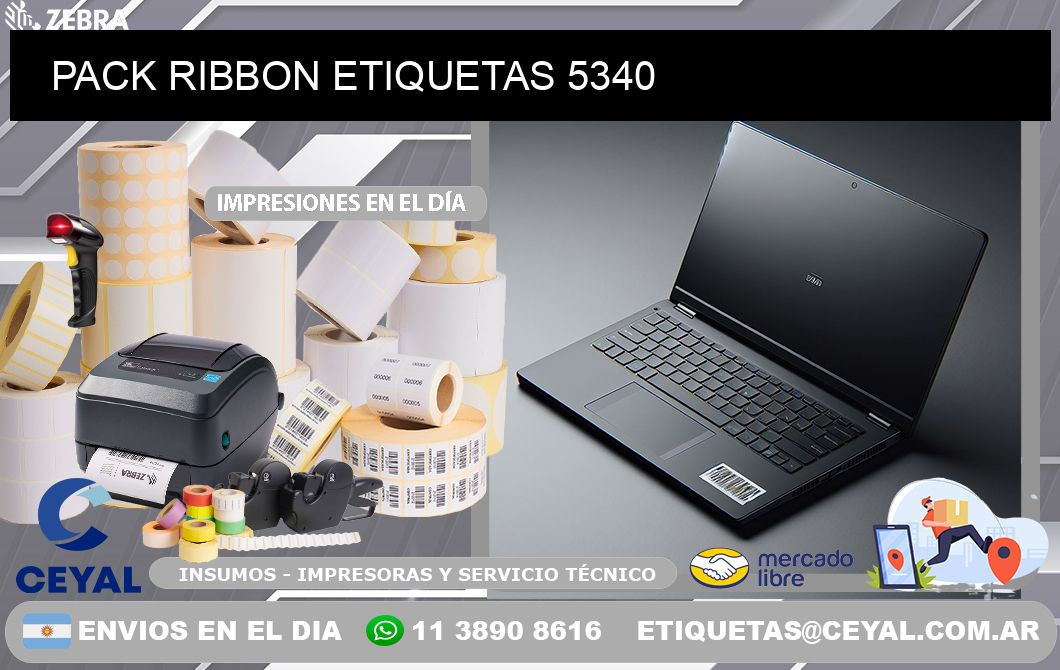 PACK RIBBON ETIQUETAS 5340