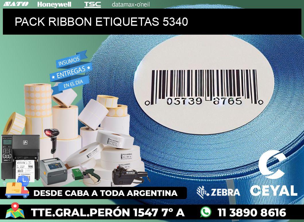 PACK RIBBON ETIQUETAS 5340