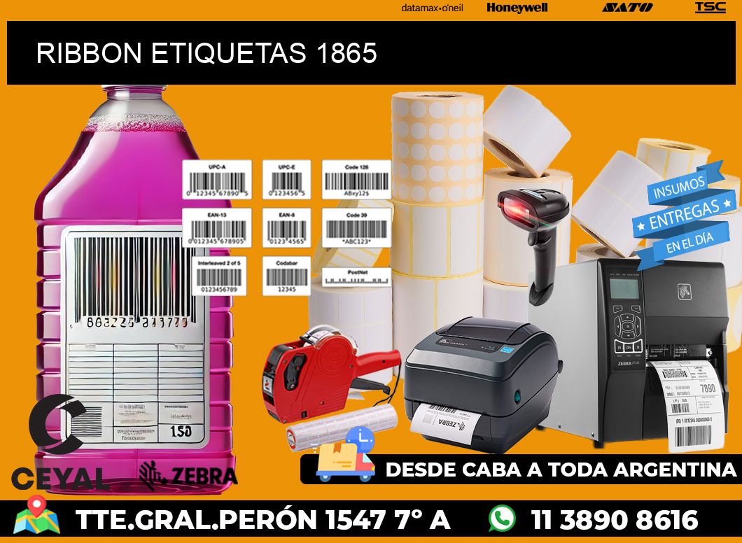 RIBBON ETIQUETAS 1865