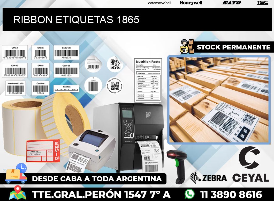 RIBBON ETIQUETAS 1865