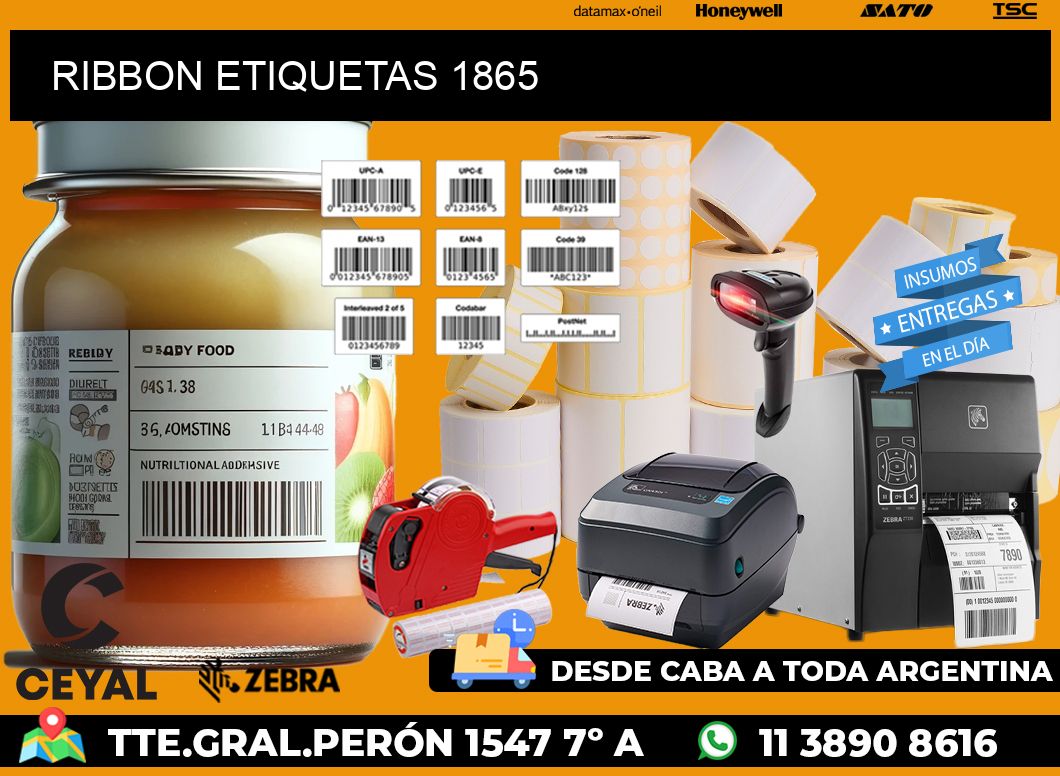 RIBBON ETIQUETAS 1865